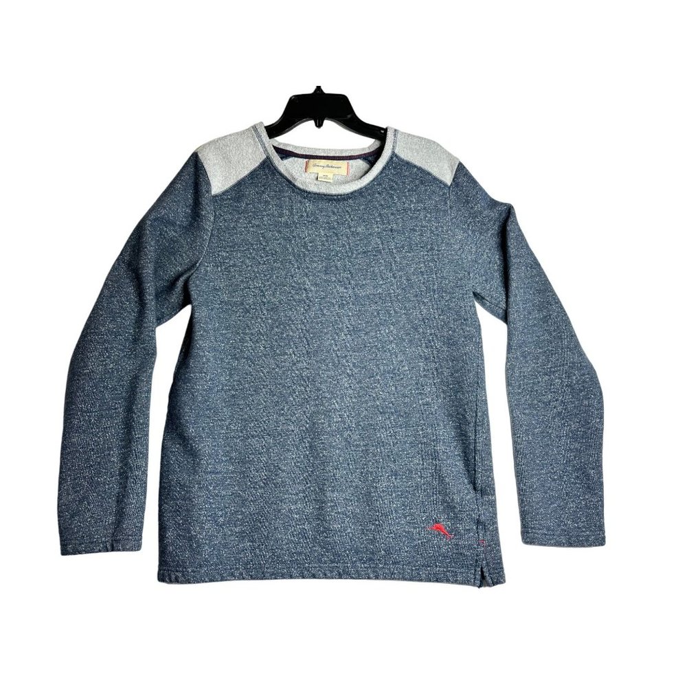 Tommy Bahama Soft Blue Gray Sweat Shirt Sweater‎ Mens Medium